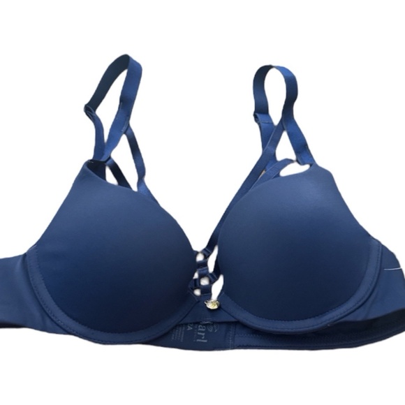 Women's Pearl By Venus® Strappy Plunge Bra  Blue Cup Size 32A - Picture 3 of 4